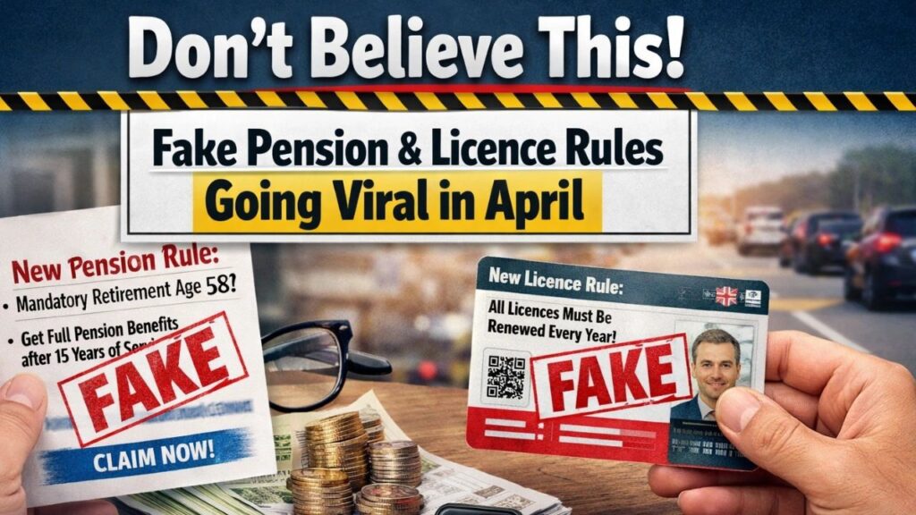 Don’t Believe This! Fake Pension and Licence Rules Going Viral in April 2026