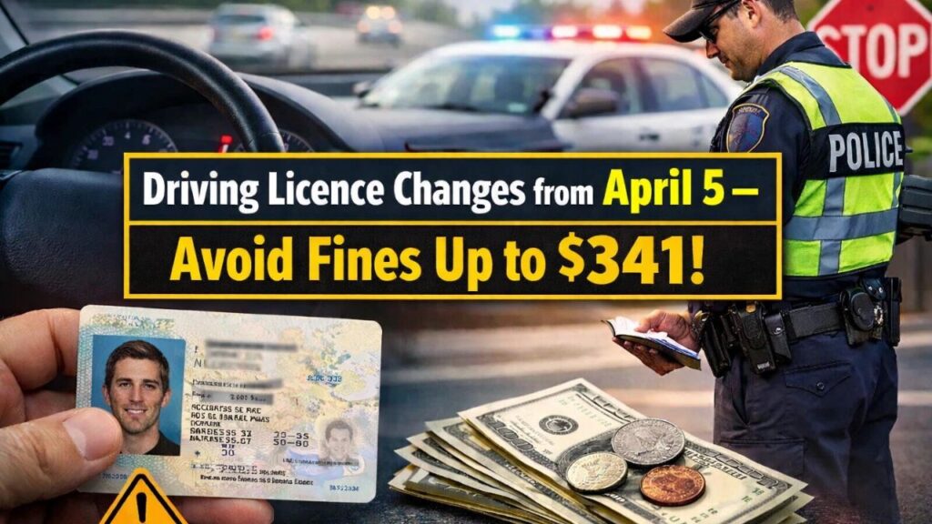 Driving Licence Changes from April 5, 2026: How New Rules Could Lead to Fines of Up to $341