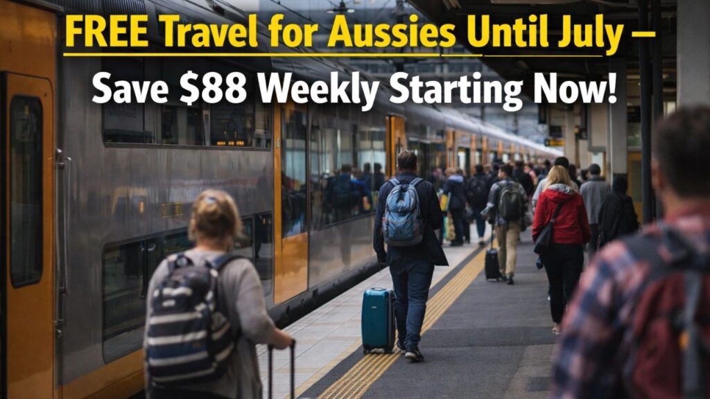 FREE Travel for Aussies Until July 2026: How Commuters Could Save Up to $88 Weekly